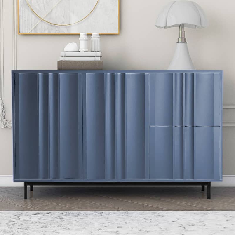 Wave Pattern Storage Cabinet for Entrance and Living Room