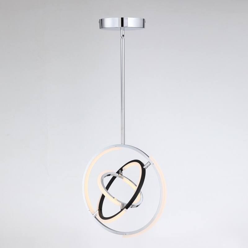Trilogy Collection Integrated LED 17 in. Pendant, Polished Nickel - Medium