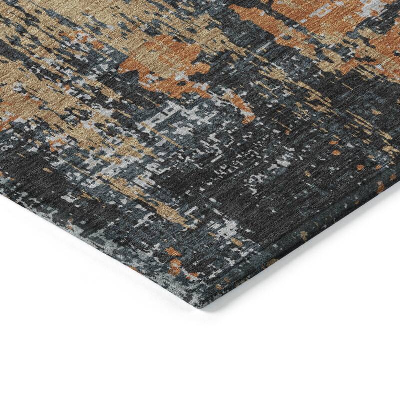 HomeRoots Abstract Transitional Rectangle Outdoor Rug