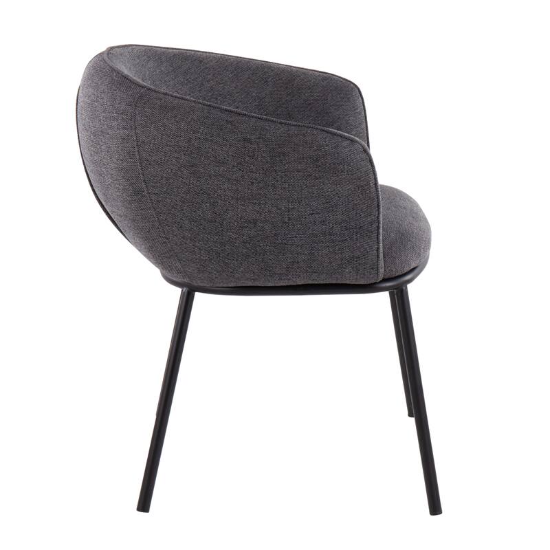 Porch & Den Kacie Upholstered Arm Chair - Charcoal Fabric