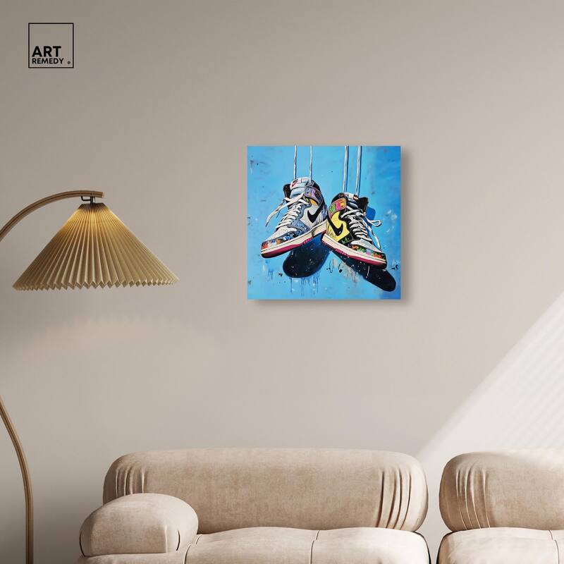 Sneakers and Laces Canvas by Art Remedy, Gallery Wrapped