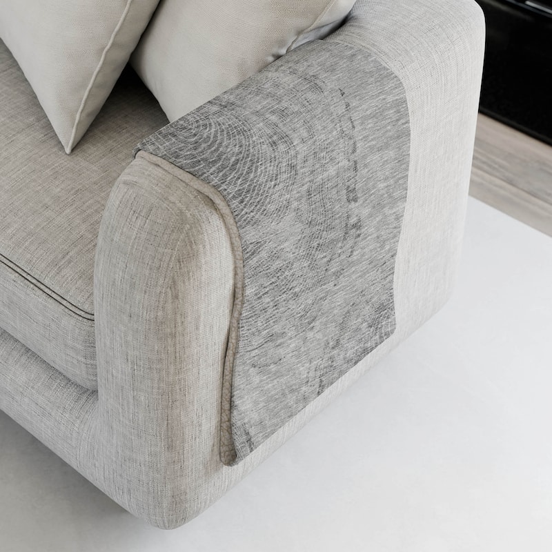 Premium Machine Washable Modern Wood Grain Sherpa Throw Blanket - Gray - 4'2" x 5'10"