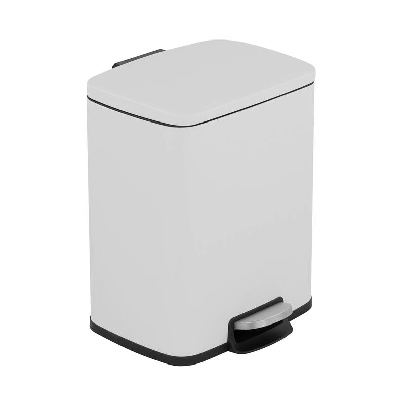 Innovaze 5.3 Gal./20 Liter Rectangular Stainless Steel step-on Trash Can for kitchen