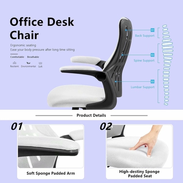 Homall Mid Back Mesh Office Desk Chair Swivel Task Chair with