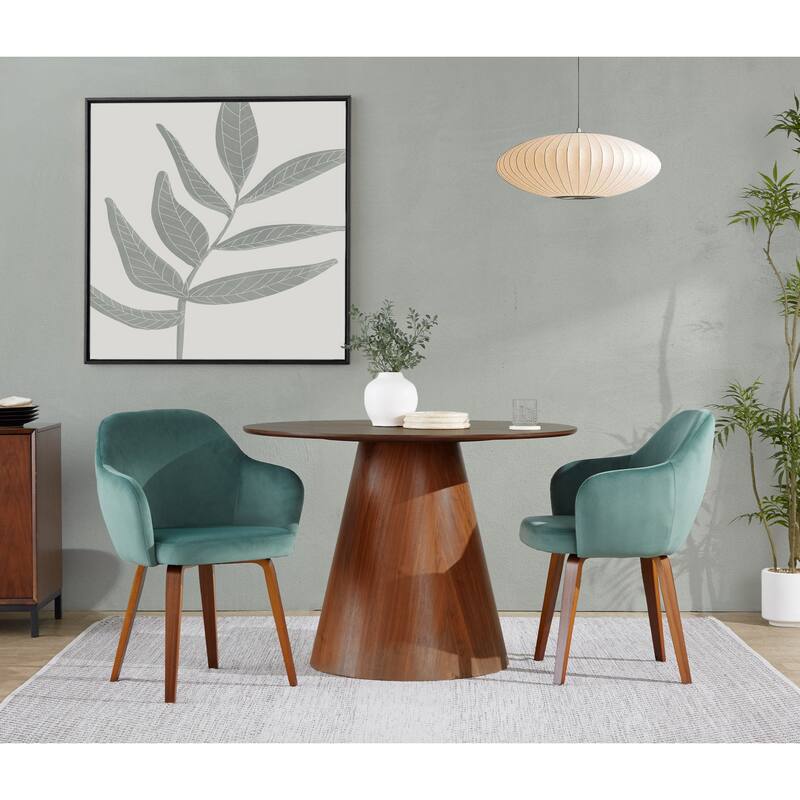 Porch & Den Beckett Dining Chair with Bent Wood Legs (Set of 2)