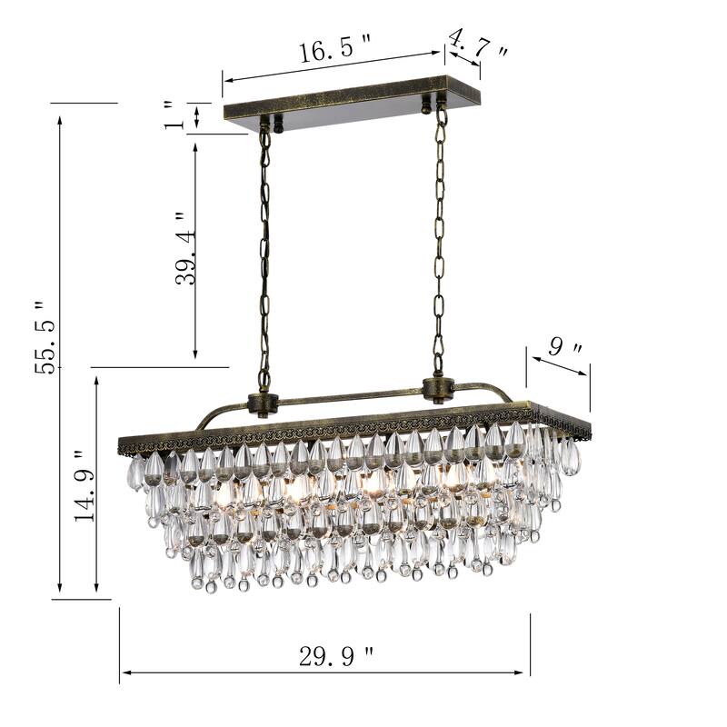 Hemera 4-light Crystal Chandelier