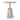 Maxwell Light Brown Solid Wood and Gold Metal Bistro Table