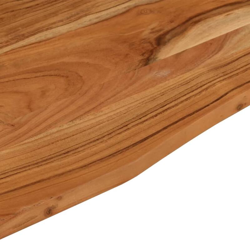vidaXL Desk Top Natural wood Solid Acacia wood 31.5x19.7 in Durable - 19.7 x 31.5 x 1.0 in