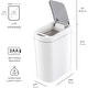 preview thumbnail 7 of 6, NINESTARS White Motion Sensor Trash Can Combo Set, 2 Pc. - 1.85 Gallons/ 7 Liters