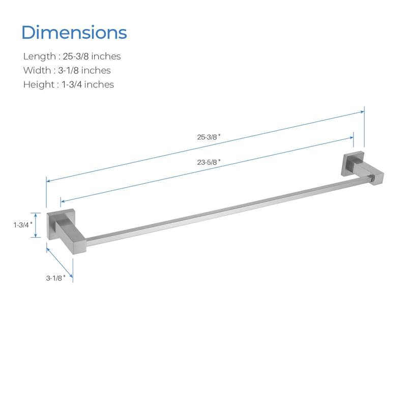 Cube 24 inch Bathroom Towel Bar