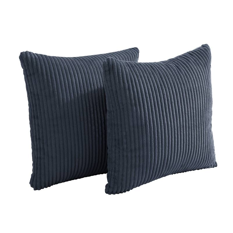 Corduroy Throw Pillow Striped Pillow for Couch Set of 2