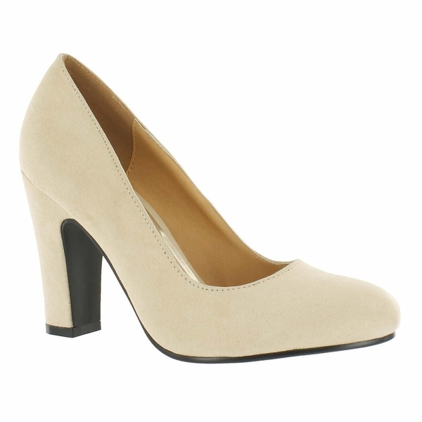 Red Circle Footwear 'Sybil' Chunky Heel Pump in Nude