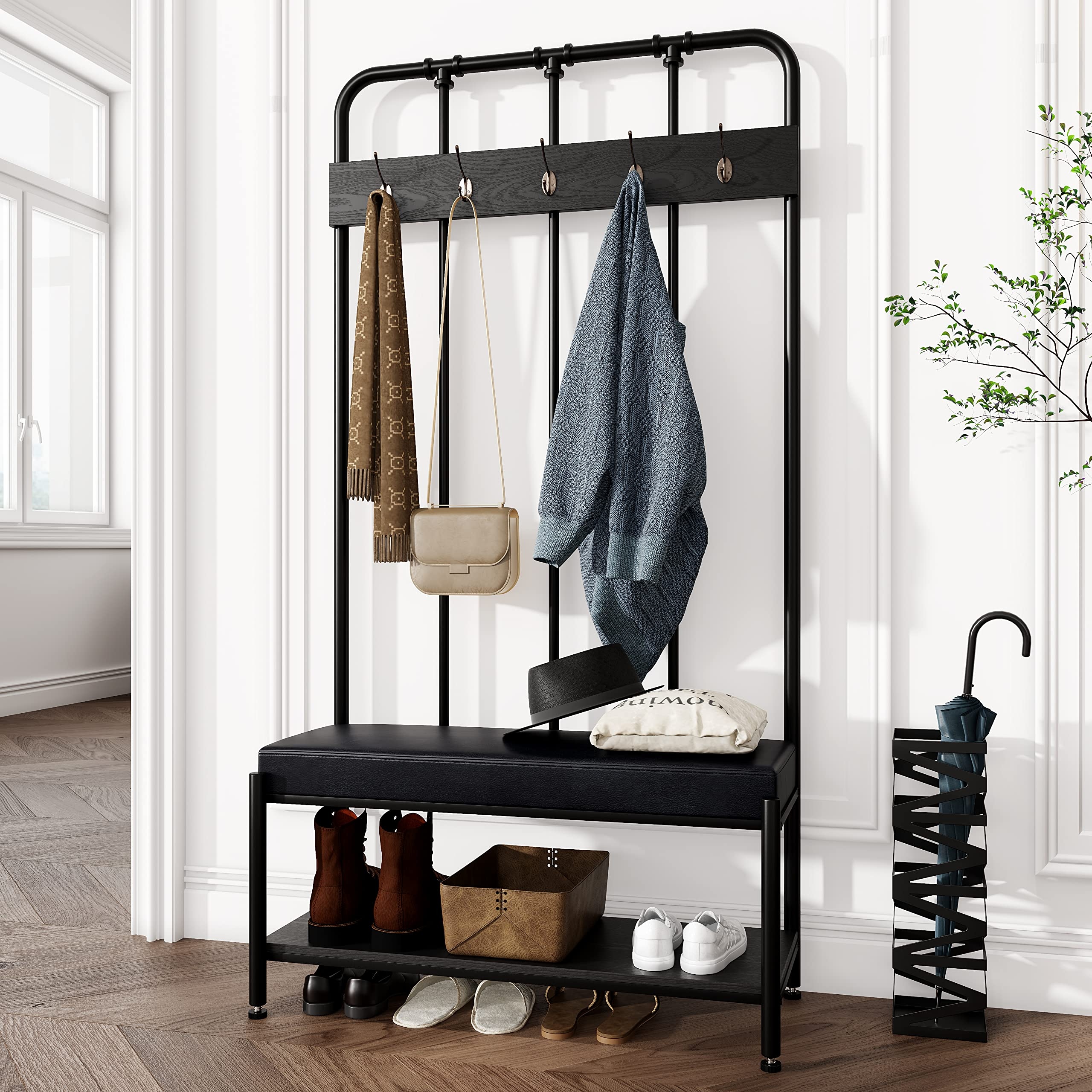 Free standing hall tree shop
