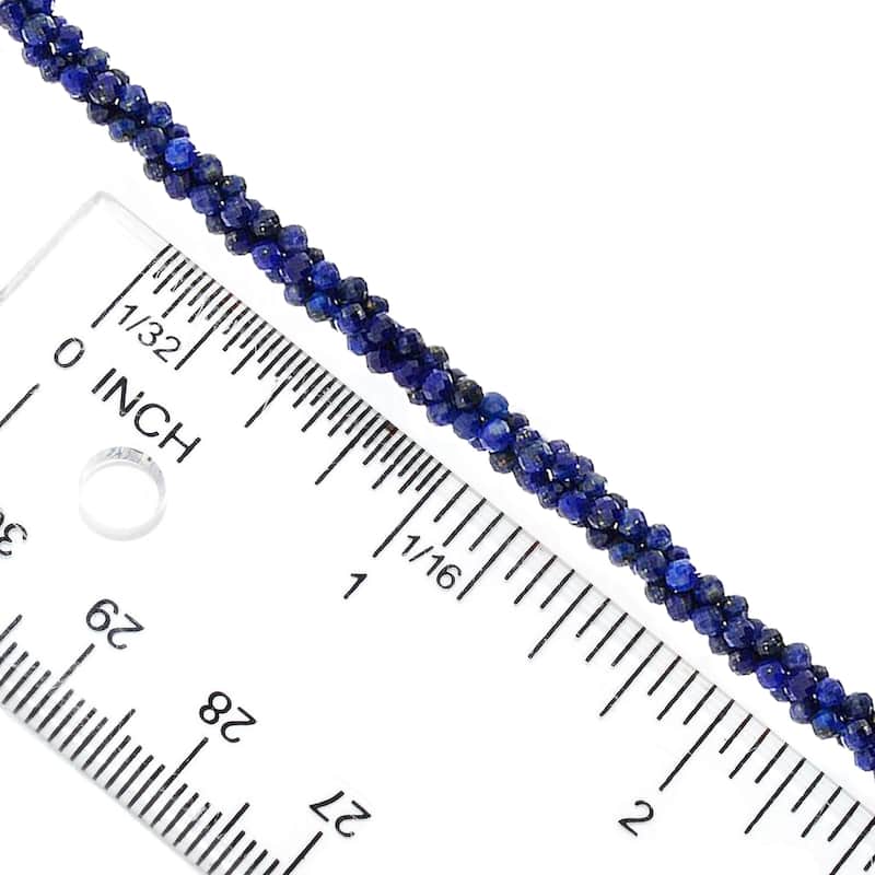 925 Sterling Silver multi gemstone Beaded Necklace