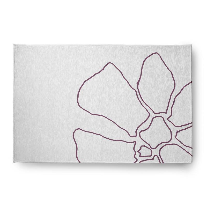 Petal Lines Spring Chenille Rug - Purple/White - 4' x 6'