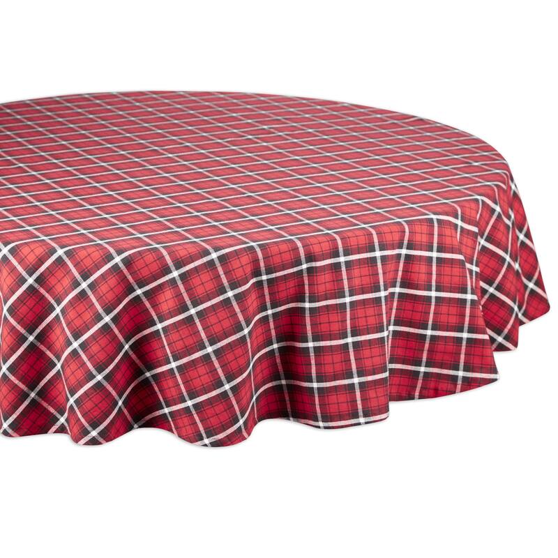Glad Tidings Plaid Tablecloth 70 Round - 70" Round