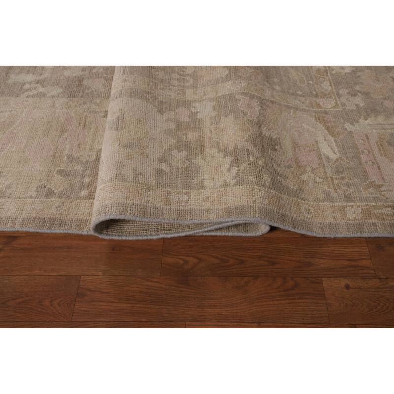 Vegetable Dye Oushak Area Rug Turkish Hand-Knotted Wool Carpet - 8'1"x 10'0"