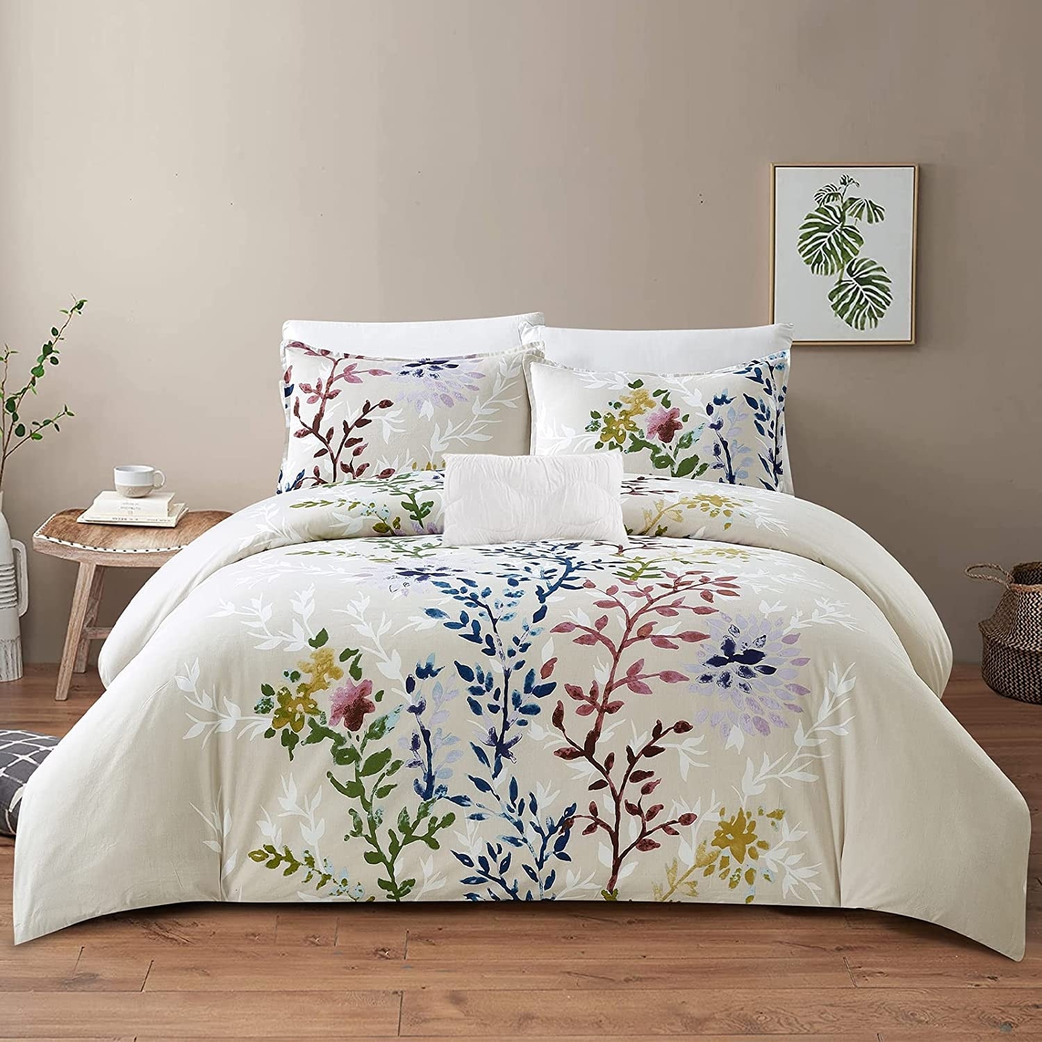 Style Quarters 4pc Comforter Set 100% Cotton-1 Comforter+2