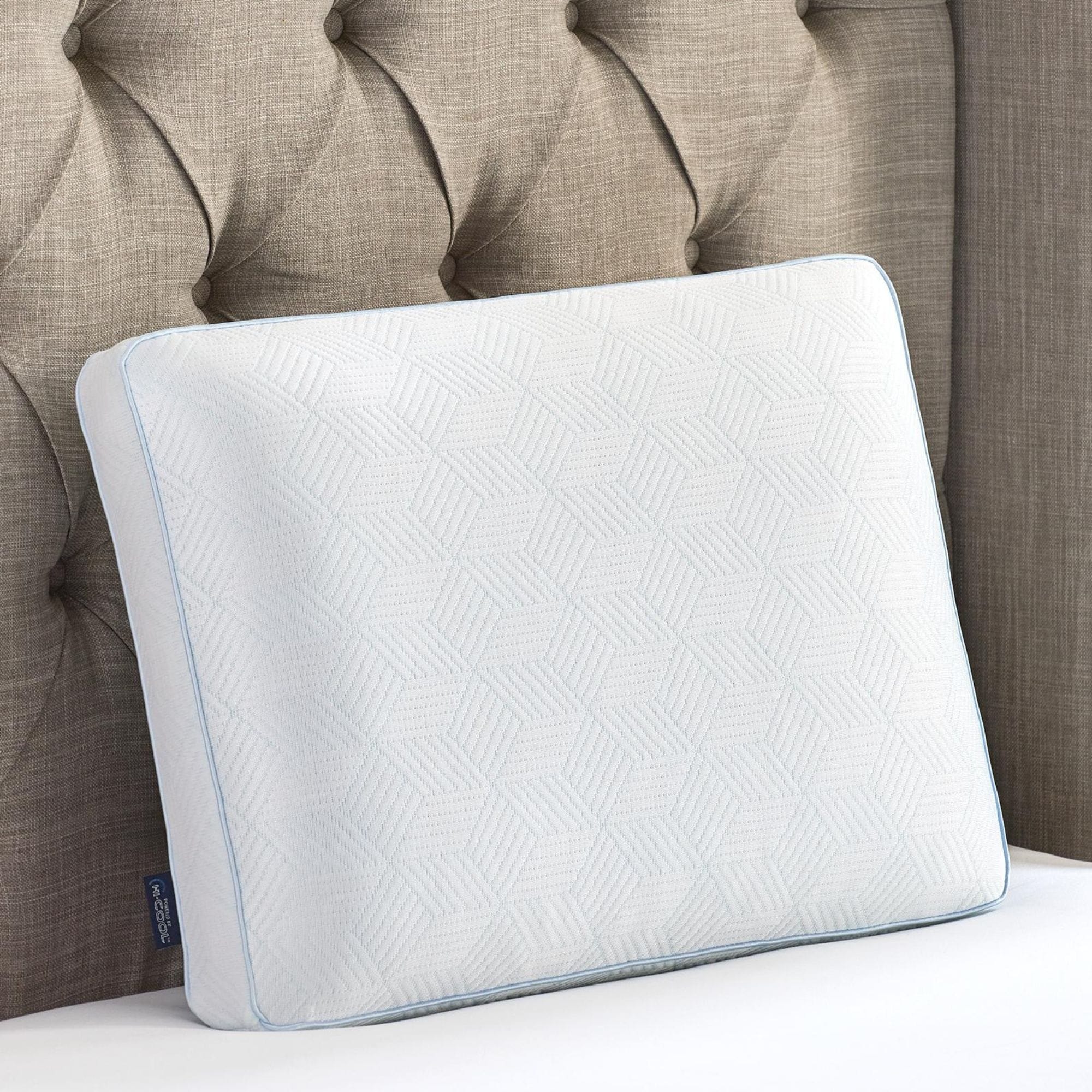 Sleep Philosophy White Cooling Gel Pad Contour Foam Pillow with Removable Cover Bed Bath Beyond 35847392