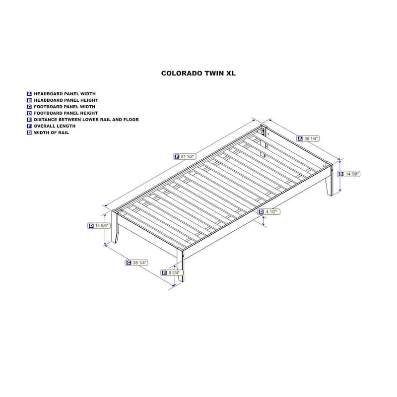 Twin XL Bed Espresso Finish - HomeStock Renaissance Romance Platform Bed Frame
