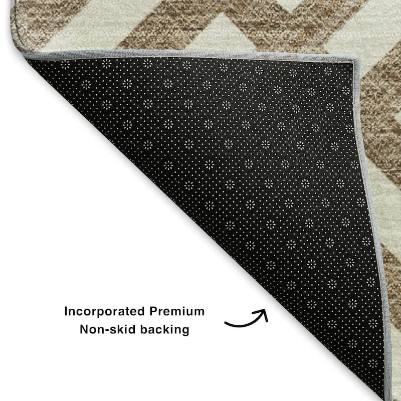 Premium Washable Super Soft Contemporary Mosaic Mayfield Rug