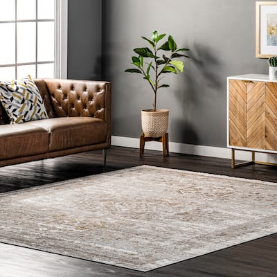 Nuloom Lucille Faded Vintage Medallion Area Rug