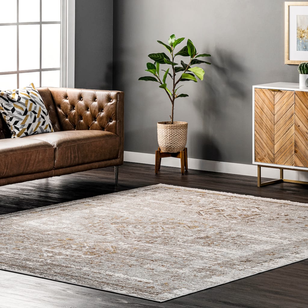 Nuloom Lucille Faded Vintage Medallion Area Rug