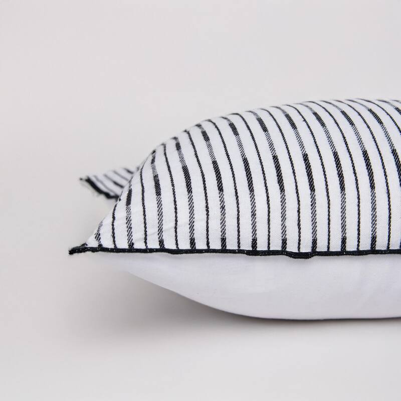 Rizzy Home Variegated Stripe Woven Throw Pillow