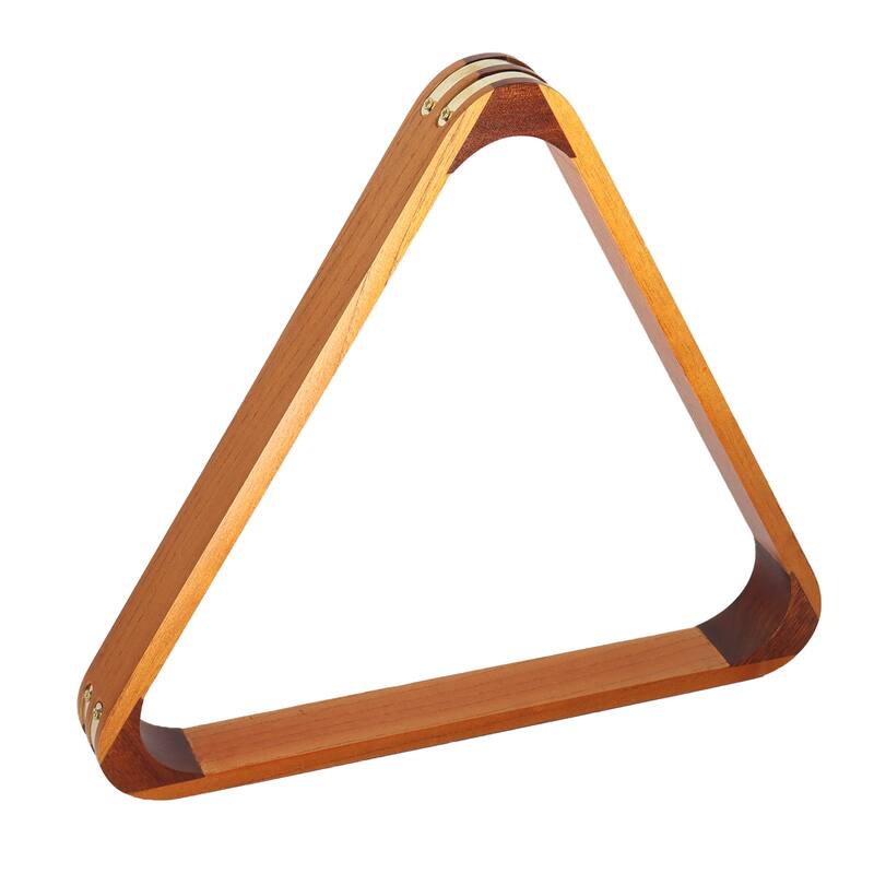 GSE™ 2-Tone Oak Solid Wood Billiard 8-Ball Triangle/9-Ball Diamond Pool Ball Racks for 2-1/4" Pool Balls - 8-Ball Triangle Rack