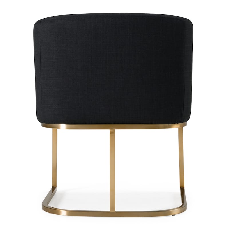 Modrest Yukon Modern Black & Antique Brass Dining Chair