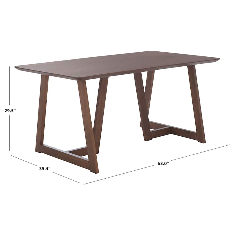 SAFAVIEH Couture Leroux Rectangle Wood Dining Table - 63"W x 35"D x 30"H