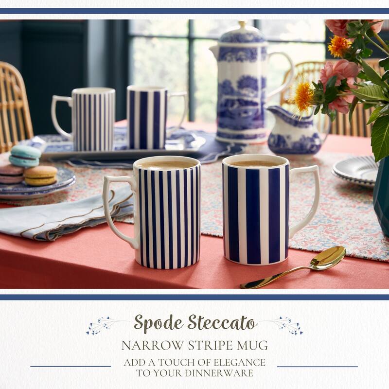 Spode Steccato 12 Ounce Coffee Mug