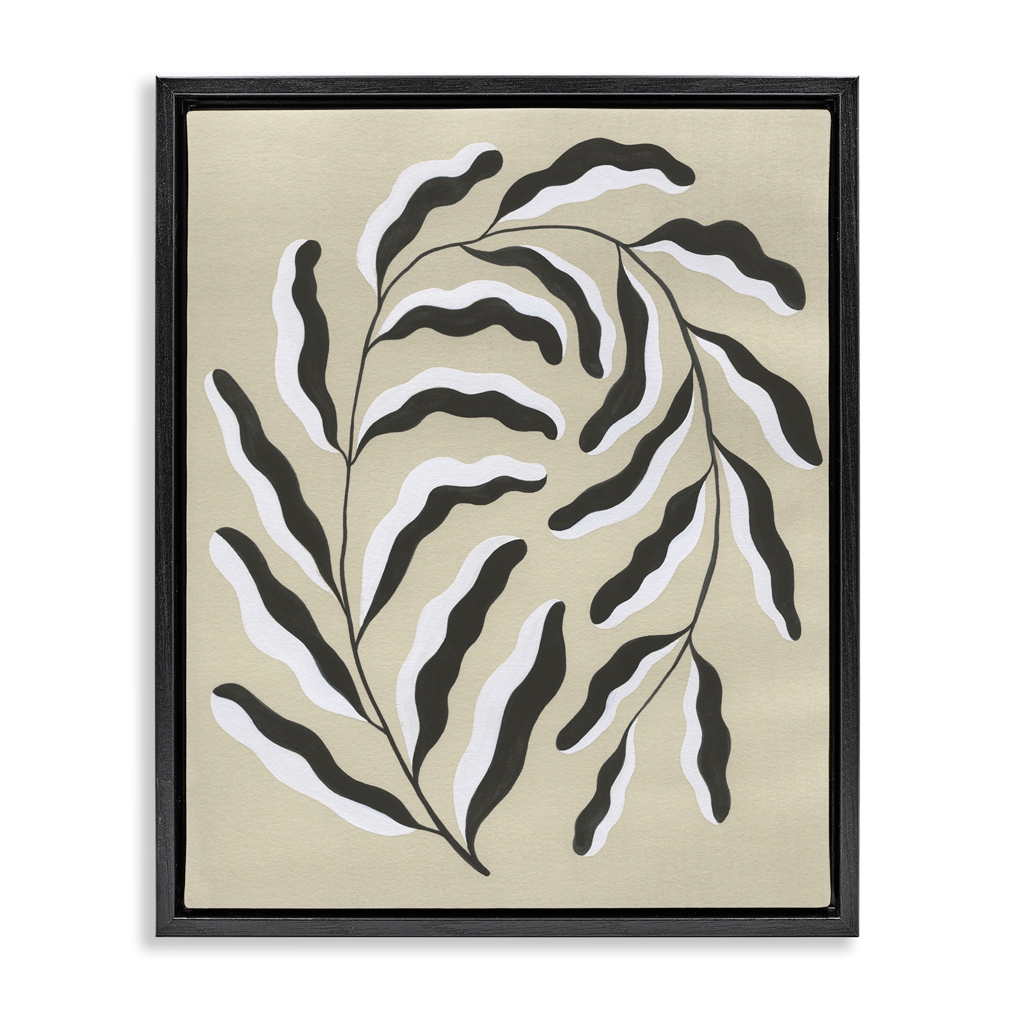 Stupell Curved Blooming Botanical Framed Floater Canvas Wall Art Design By Grace Popp