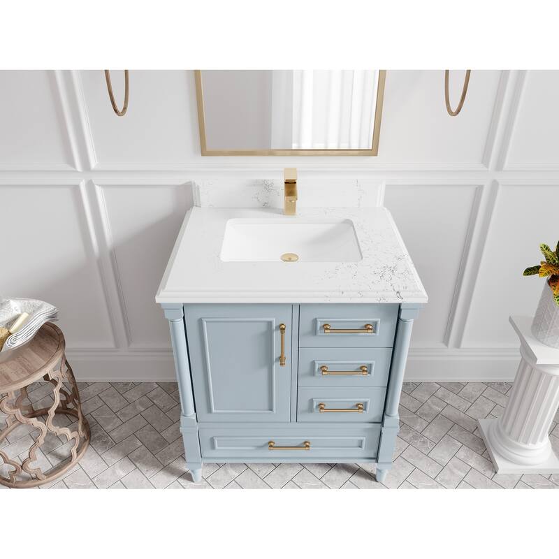 Willow Collections 30 in. W x 22 in. D Aberdeen Single Sink Bathroom Vanity with Countertop