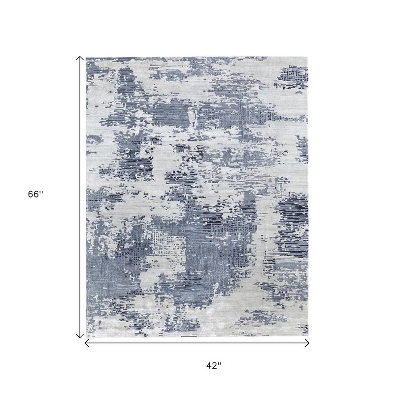 HomeRoots Abstract Bohemian Rectangle Area Rug