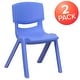 preview thumbnail 40 of 47, 2 Pack Plastic Stackable School Chair with 12"H Seat, Preschool Seating Blue