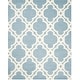 preview thumbnail 4 of 40, SAFAVIEH Handmade Chatham Chessie Modern Wool Rug 8' x 10' - Blue/Ivory - Rectangle
