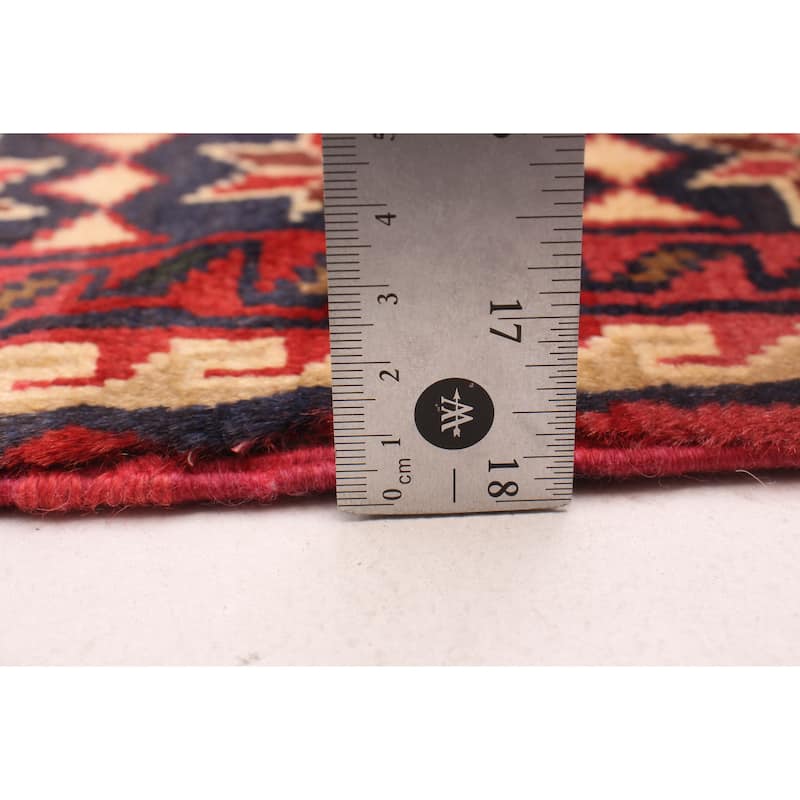 ECARPETGALLERY Hand-knotted Kargahi Red Wool Rug - 2'10 x 9'10