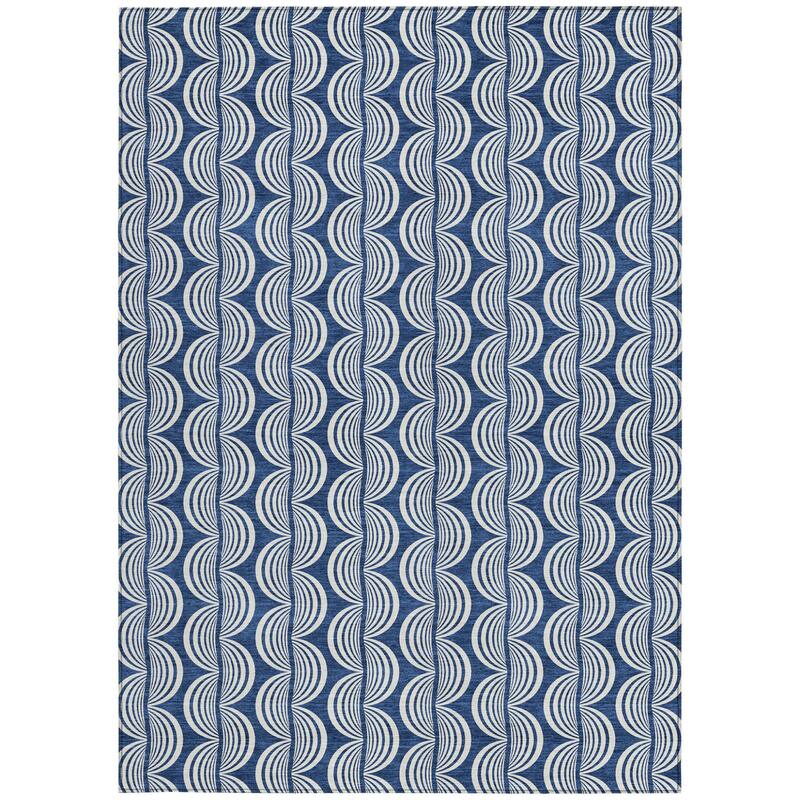 HomeRoots Ogee Transitional Rectangle Outdoor Rug