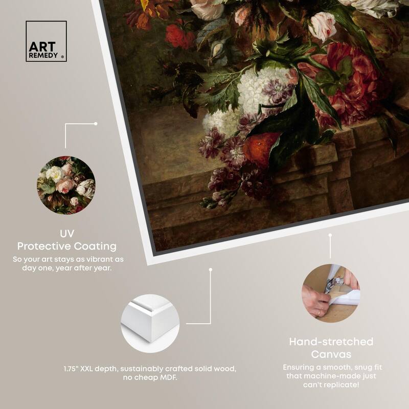 Still Life with Flowers 1789 Canvas by Art Remedy