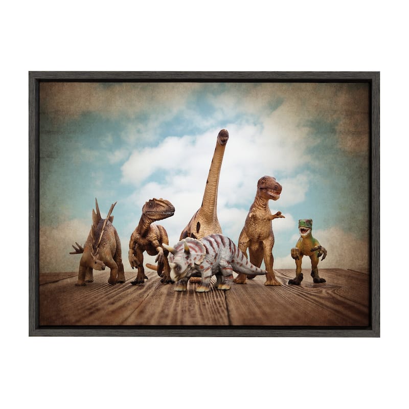 Kate and Laurel Sylvie Dinos Canvas by Saint and Sailor Studios