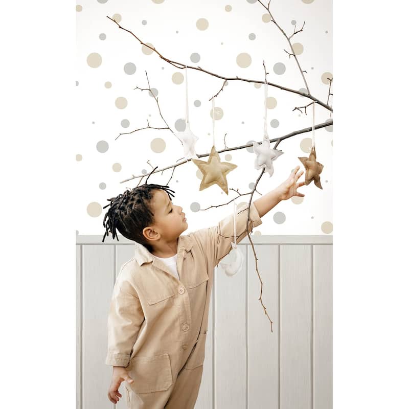 Galerie Wallcoverings Little Explorers 2 Polka Dots Non-woven Matte Wallpaper Roll