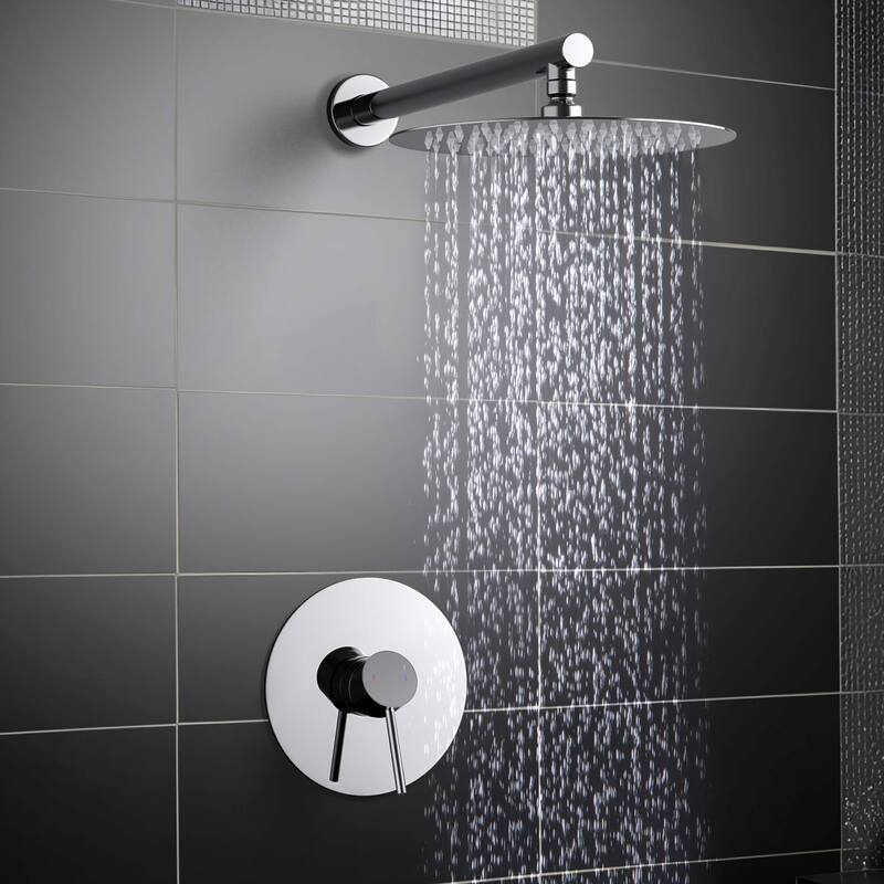 Circular Pressure Balanced Single Function Shower System with Rough In Valve