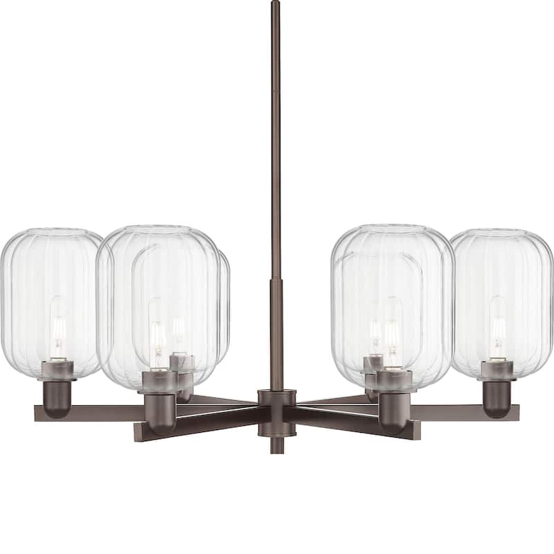 Innovations Lighting 716-6CR-14-24 Preston Chandelier Cylinder Preston - Oil Rubbed Bronze / Clear