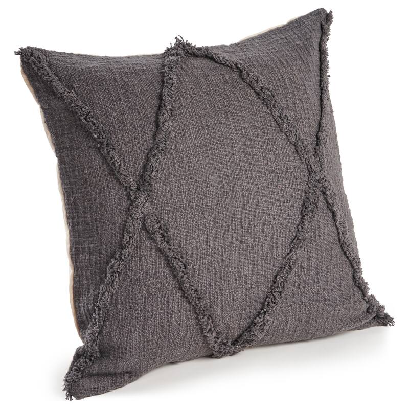 Sevita Shorline Natural Cotton Square Throw Pillow, Set of 2 or 4