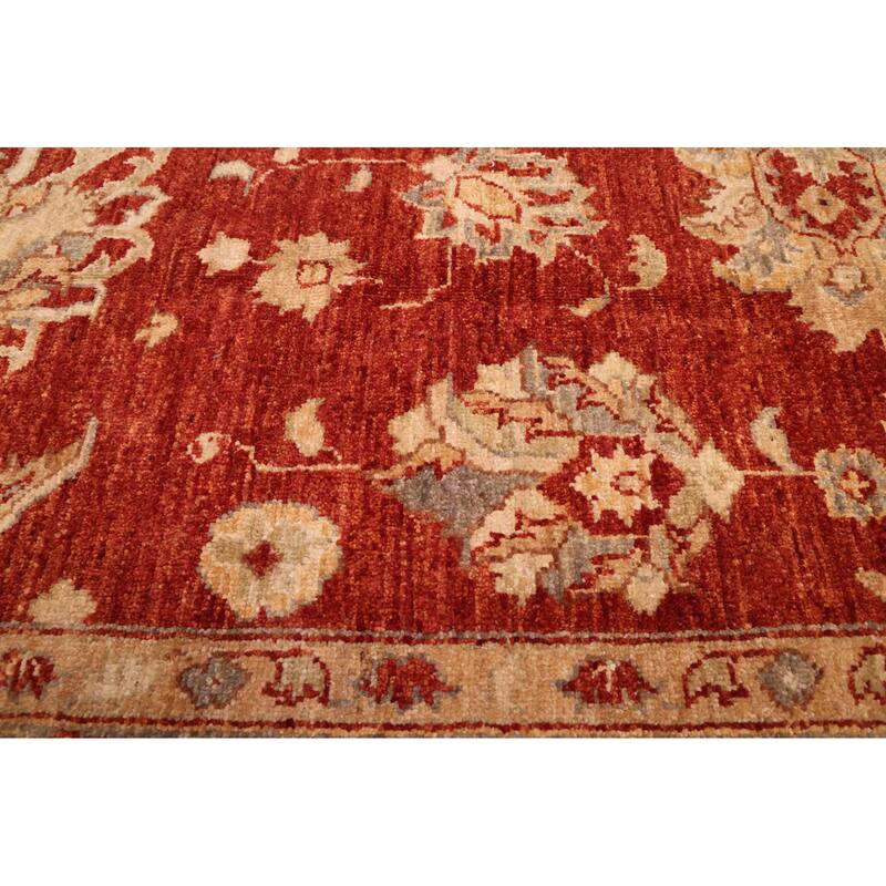 ECARPETGALLERY Hand-knotted Peshawar Oushak Red Wool Rug - 9'1 x 12'0