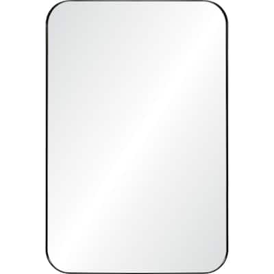 Rectangular Matte Framed Wall Mirror - 36" - Black