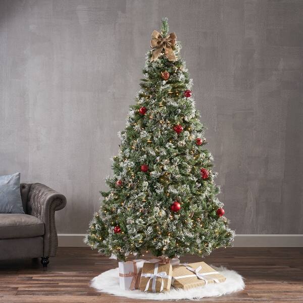 7ft Pre Lit Christmas Tree With Snow