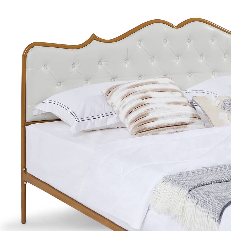 Full Queen King size metal frame bed bedroom