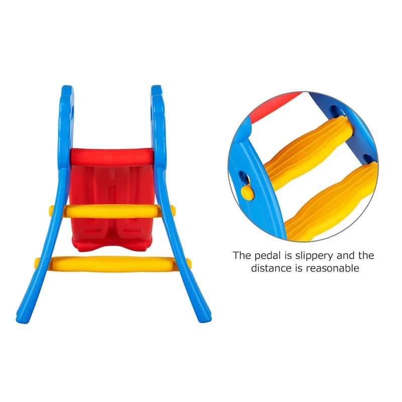 Folding Up-down Slide Plastic Climber Playful Toy For Kids